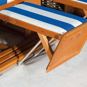 Höhenverstellung der Fußraste Strandkorb