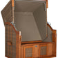 Strandkorb Tinnum Pinie PE griseum Dessin 574 sand beige/weiss