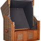 Strandkorb Tinnum Pinie PE griseum Dessin 575 anthrazit bordeaux