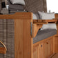 Strandkorb deVries PURE Friesland Sylt Teak PE white kubu Dessin 252