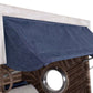 Strandkorb Trendy PURE Seaside XL Bullaugen PE white kubu Dessin 504 - Strandkorb Fachhandel Prieß