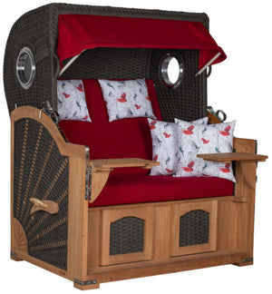 Strandkorb Aruba XL Rope 15mm anthracite Dessin 107