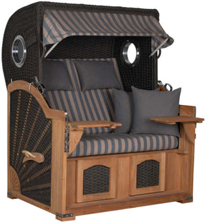 Strandkorb Aruba XL Rope 15mm anthracite Dessin 248