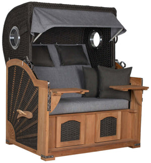 Strandkorb Aruba XL Rope 15mm anthracite Dessin 466