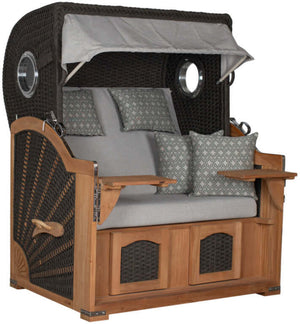 Strandkorb Aruba XL Rope 15mm anthracite Dessin 507