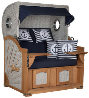 Strandkorb Aruba XL Rope 15mm ivory Dessin 198