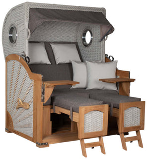 Strandkorb Aruba XL Rope 15mm ivory Dessin 252