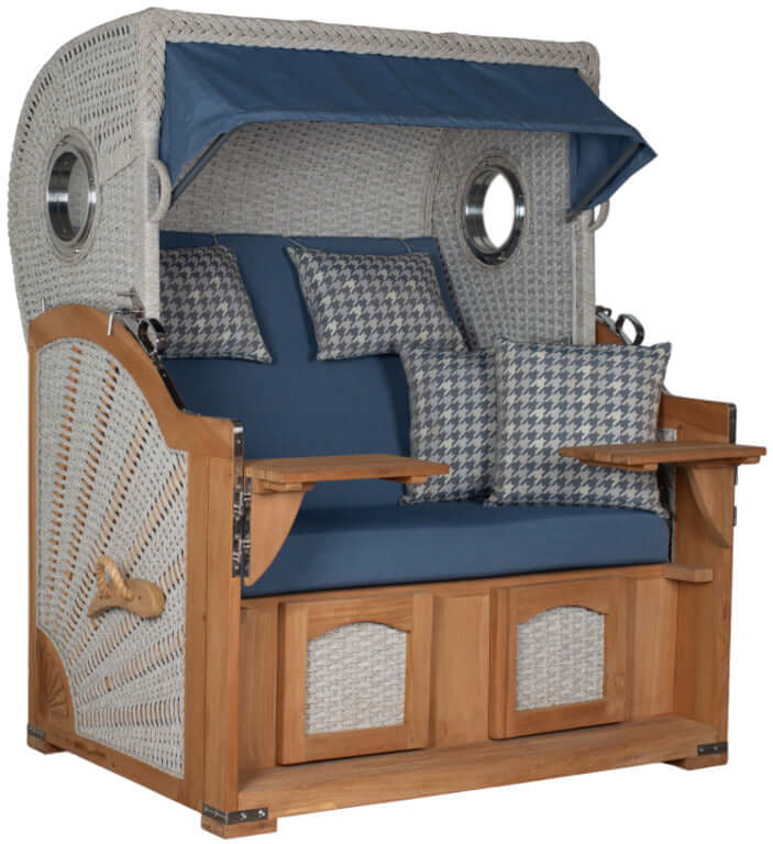 Strandkorb Aruba XL Rope 15mm ivory Dessin 509