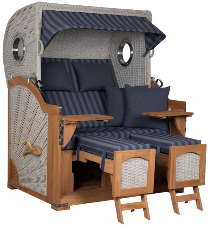 Strandkorb Aruba XL Rope 15mm ivory Dessin 249