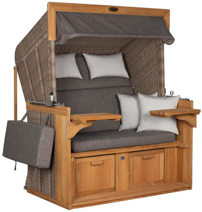 Strandkorb Friesland braun sand 252