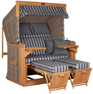 Strandkorb Friesland 254 grau