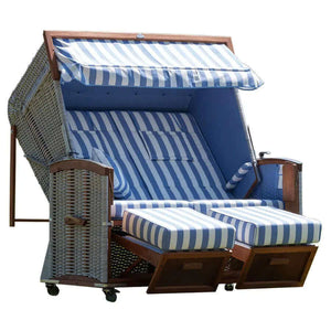 Strandkorb Eiderstedter Typ 4, Form Welle, Dessin cerda-listado-5cm-1-16 Nr. 27 - Strandkorb Fachhandel Prieß