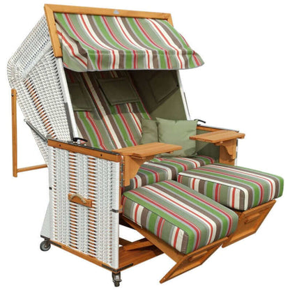 Strandkorb Eiderstedter Typ 3, Form Deich, Dessin cerda-flora-listado Nr. 84 - Strandkorb Fachhandel Prieß