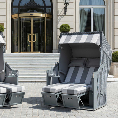 Strandkorb Classic grau im Dessin 59