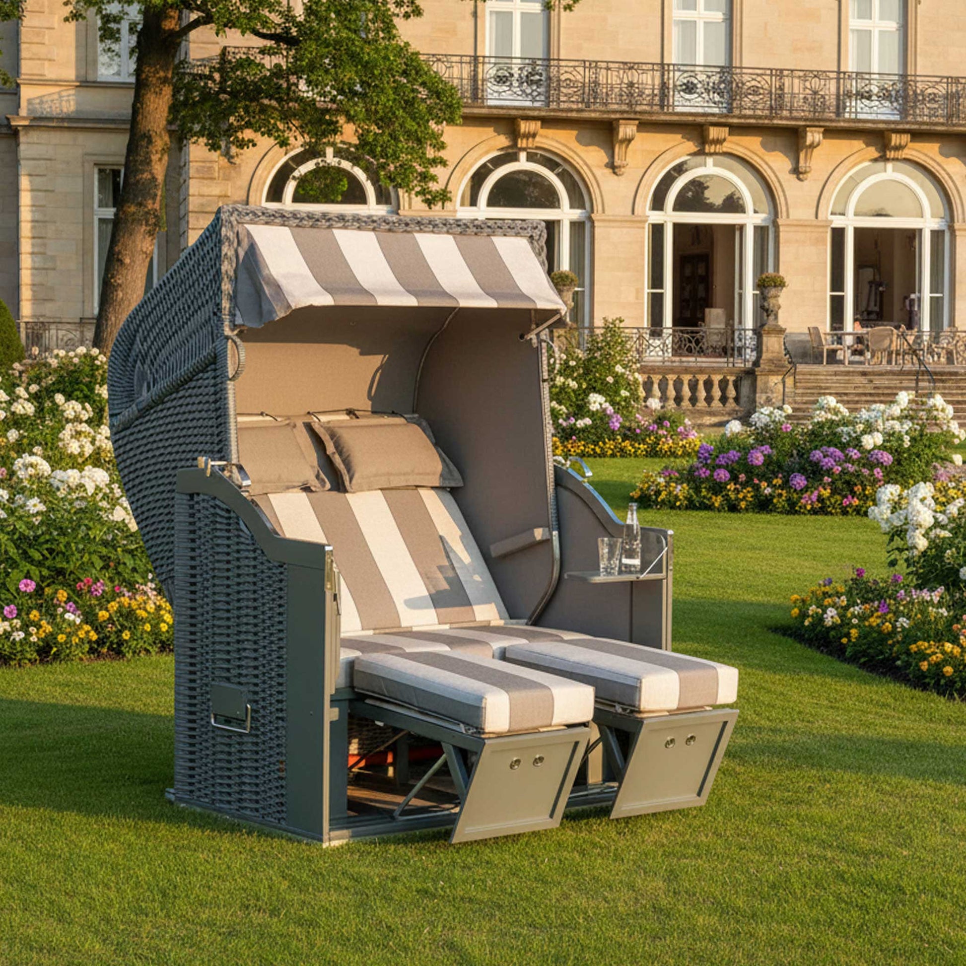 Strandkorb Classic grau 