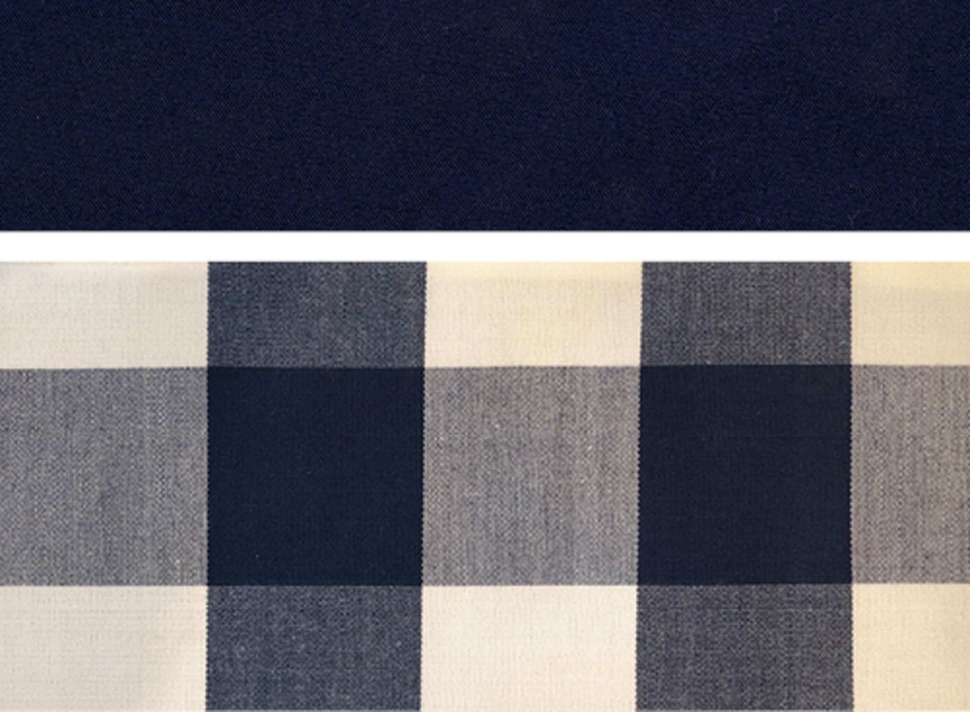 Strandkorb Polsterstoff Dessin 743 blau weiss kariert mit dunkelblauem Oberstoff für Strandkorb Trendy Trend 45