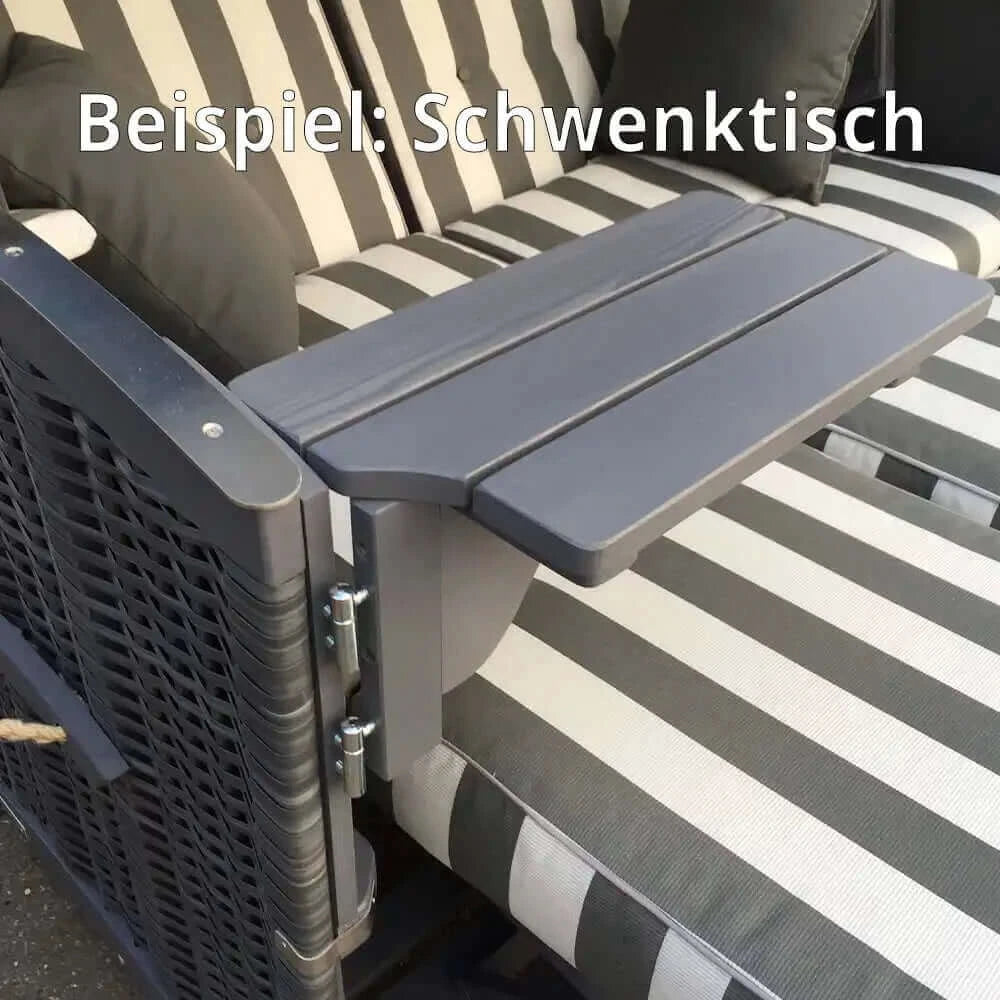 Strandkorb Eiderstedter Typ 3, Form Deich, Dessin cerda-listado-5cm-1-40 Nr. 29 - Strandkorb Fachhandel Prieß