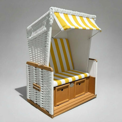 Kinder Strandkorb gelb weiß