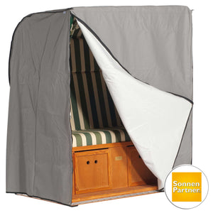Sonnenpartner 125 - Schutzhülle für Modell Classic, Konsul, Senator, Admiral, Rustikal und Präsident, grau, atmungsaktiv, robuste Qualität, BTH 125x114x154 cm