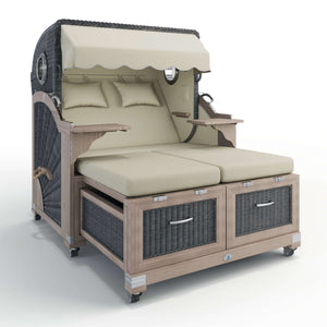 Strandkorb Lounge Stilkorb Buxtehude Teak Vintage Dessin San Sebastian sand