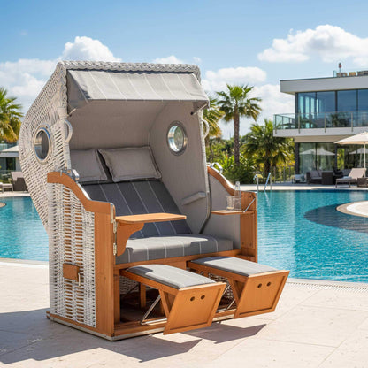 Strandkorb Classic Dessin 198 am Pool