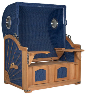 Strandkorb Aruba blau