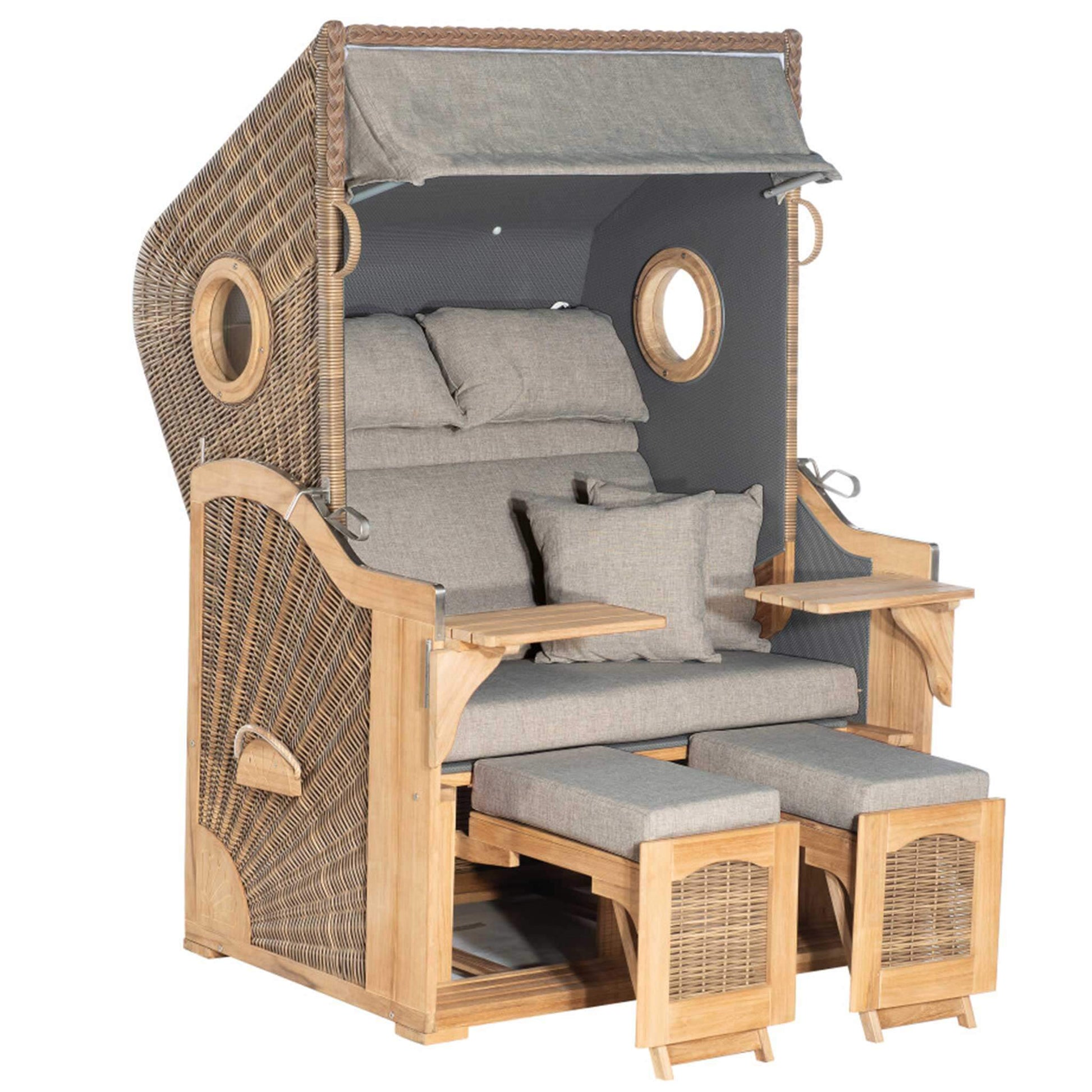 Strandkorb 295 Plus Teak Cosy 1238 braun