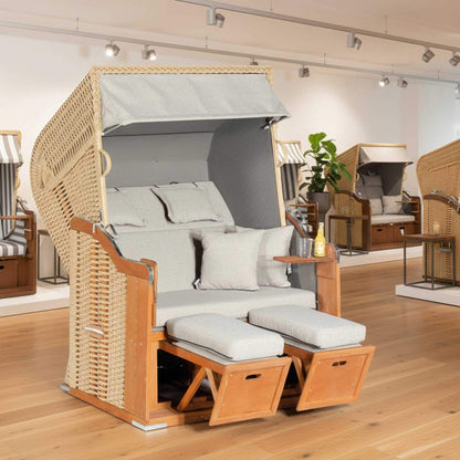 Strandkorb 255mit herausnehmbaren Polster in der Ausstellung