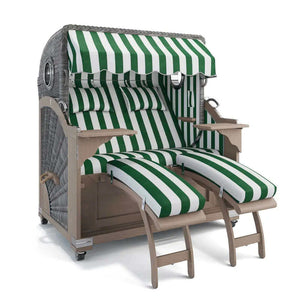 Strandkorb Kampen Teak Vintage Bullauge, Dessin Hamburg 45926 - Strandkorb Fachhandel Prieß