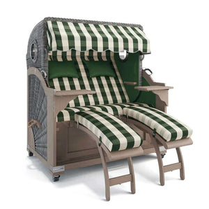 Strandkorb Kampen Teak Vintage Bullauge, Dessin München 48106 - Strandkorb Fachhandel Prieß
