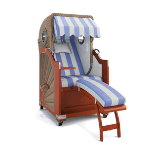 Strandkorb List Mahagoni 85cm Rattangeflecht Dessin Barcelona 63605 - Strandkorb Prieß