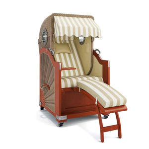 Strandkorb List Mahagoni 85cm Rattangeflecht Dessin Cadiz 32707 - Strandkorb Fachhandel Prieß