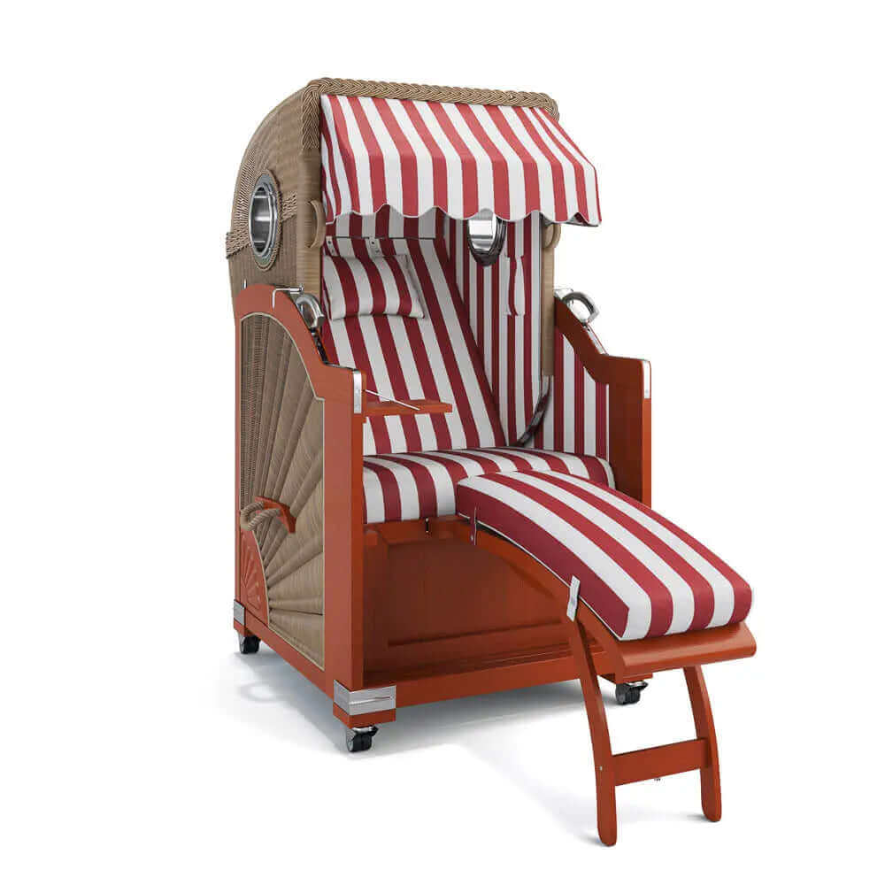Strandkorb List Mahagoni 85cm Rattan Hamburg 45903