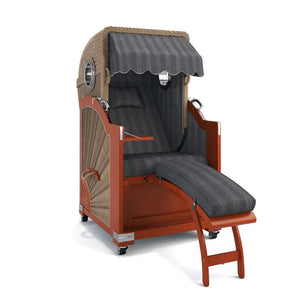 Strandkorb List Mahagoni 85cm Rattangeflecht Dessin Innsbruck 42665 - Strandkorb Fachhandel Prieß