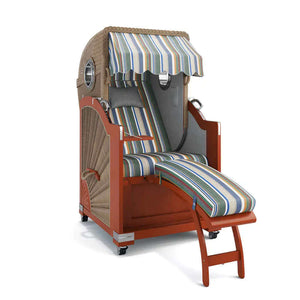 Strandkorb List Mahagoni 85cm Rattangeflecht Dessin Lissabon 52213 - Strandkorb Fachhandel Prieß