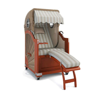 Strandkorb List Mahagoni 85cm Rattangeflecht Dessin Marbella 62607 - Strandkorb Fachhandel Prieß