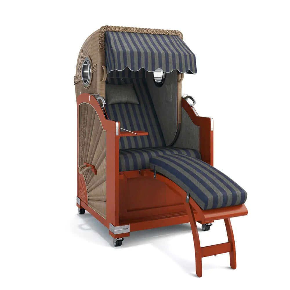 Strandkorb List Mahagoni 85cm Rattangeflecht Dessin Menorca 70500 - Strandkorb Fachhandel Prieß