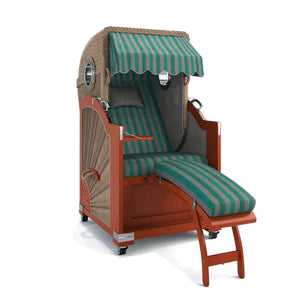 Strandkorb List Mahagoni 85cm Rattangeflecht Dessin Menorca 70600 - Strandkorb Fachhandel Prieß