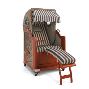 Strandkorb List Mahagoni 85cm Rattangeflecht Dessin Menorca 72150 - Strandkorb Fachhandel Prieß