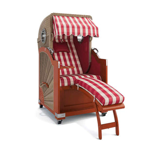 Strandkorb List Mahagoni 85cm Rattangeflecht Dessin München 48103 - Strandkorb Fachhandel Prieß