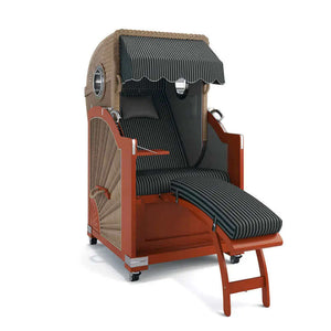 Strandkorb List Mahagoni 85cm Rattangeflecht Dessin New York 57474 - Strandkorb Fachhandel Prieß