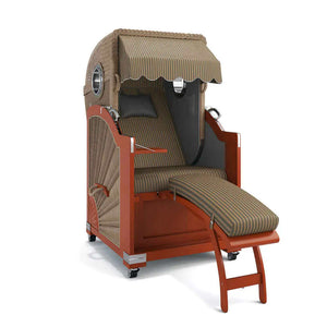 Strandkorb List Mahagoni 85cm Rattangeflecht Dessin New York 57436 - Strandkorb Fachhandel Prieß