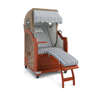 Strandkorb List Mahagoni 85cm Rattangeflecht Dessin Palma 24425 - Strandkorb Fachhandel Prieß