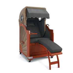 Strandkorb List Mahagoni 85cm Rattangeflecht Dessin San Sebastian 31418 - Strandkorb Fachhandel Prieß