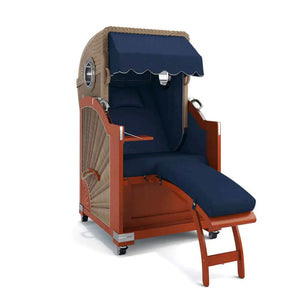 Strandkorb List Mahagoni 85cm Rattangeflecht Dessin San Sebastian 31415 - Strandkorb Fachhandel Prieß