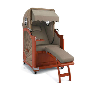 Strandkorb List Mahagoni 85cm Rattangeflecht Dessin San Sebastian 31421 - Strandkorb Fachhandel Prieß