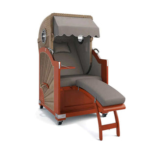 Strandkorb List Mahagoni 85cm Rattangeflecht Dessin San Sebastian 31419 - Strandkorb Fachhandel Prieß