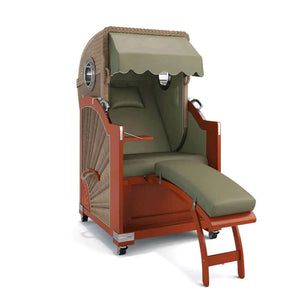 Strandkorb List Mahagoni 85cm Rattangeflecht Dessin San Sebastian 31416 - Strandkorb Fachhandel Prieß