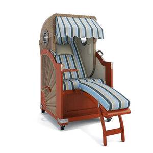 Strandkorb List Mahagoni 85cm Rattangeflecht Dessin Valencia 65205 - Strandkorb Fachhandel Prieß