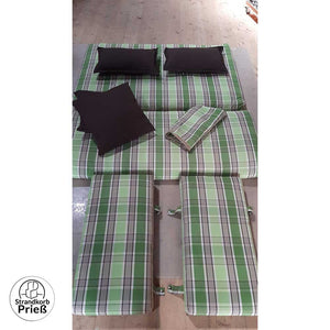 Einzelstück, Friesland, Sailor, Nautic, passt nur bei diesen Modellen - herausnehmbare Polster Garnitur Set XL - Dessin grün,hellgrün, grau - siehe Beschreibung